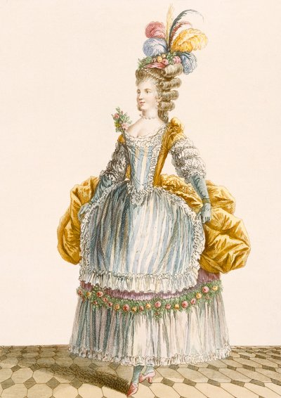 Robe de bal pour dame, gravée par Dupin, de 